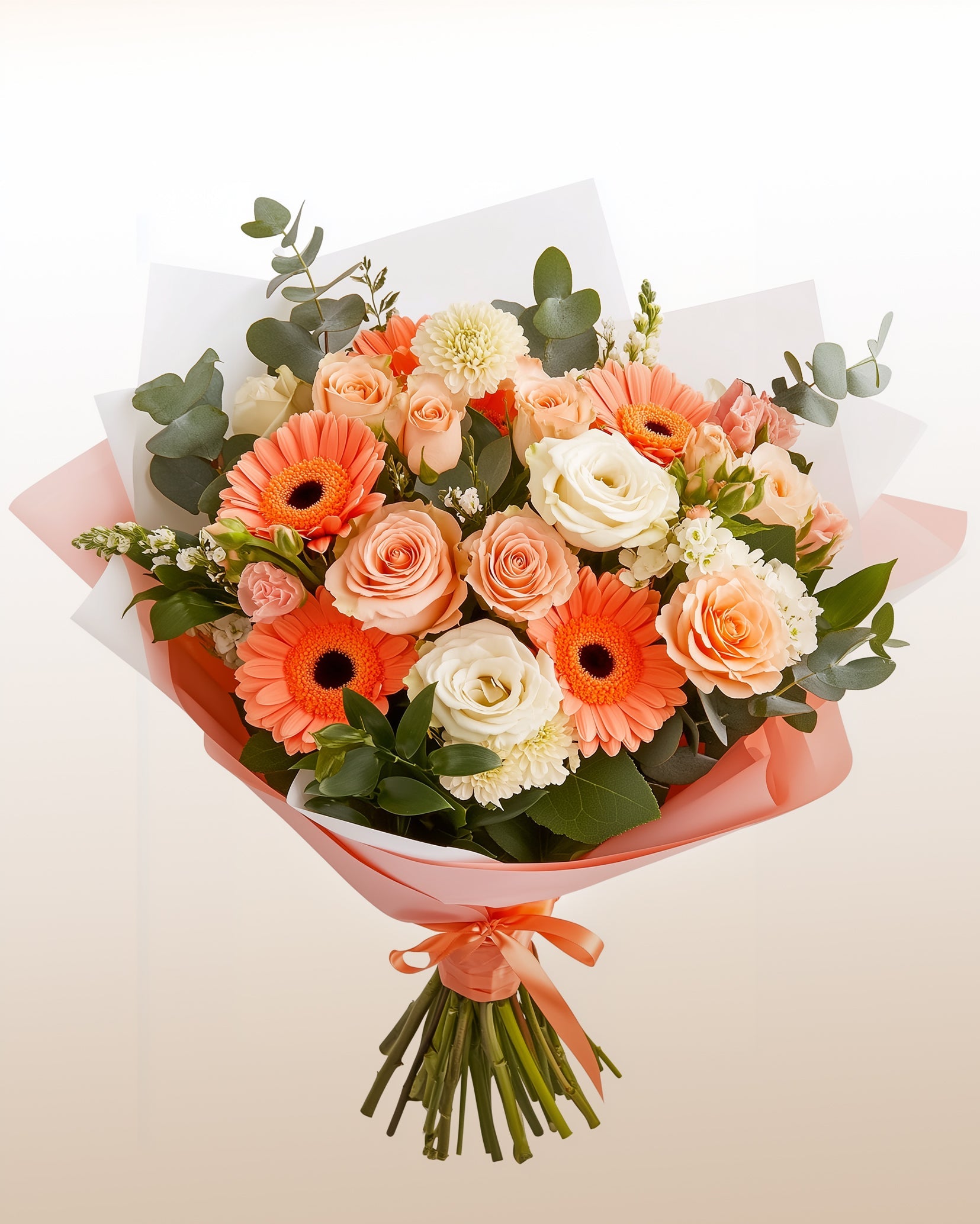 A warm, elegant bouquet inspired by sunset hues. Soft, balanced, and handcrafted by local florists.
