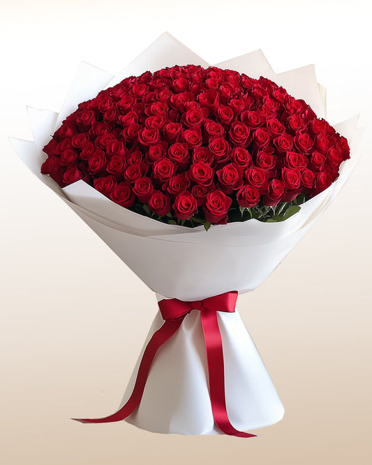 376 long stem  red roses bouquet