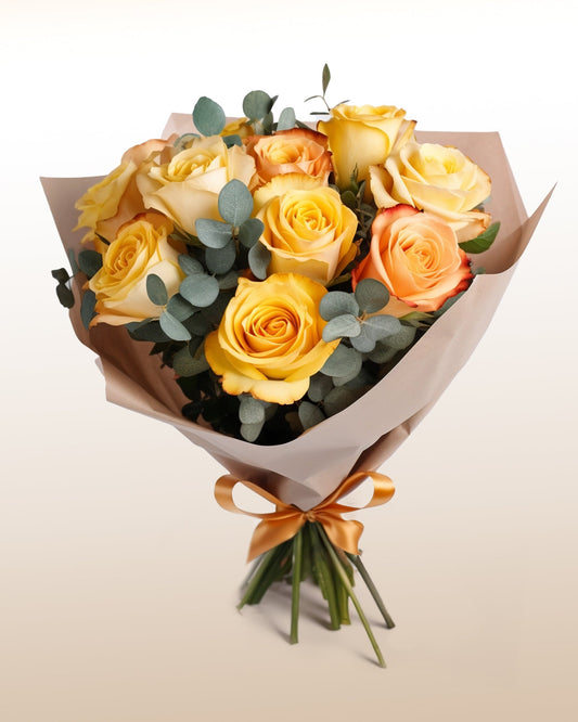Send 12 yellow roses arranged in a bright, elegant style. A warm and uplifting gift delivered by trusted local florists worldwide.